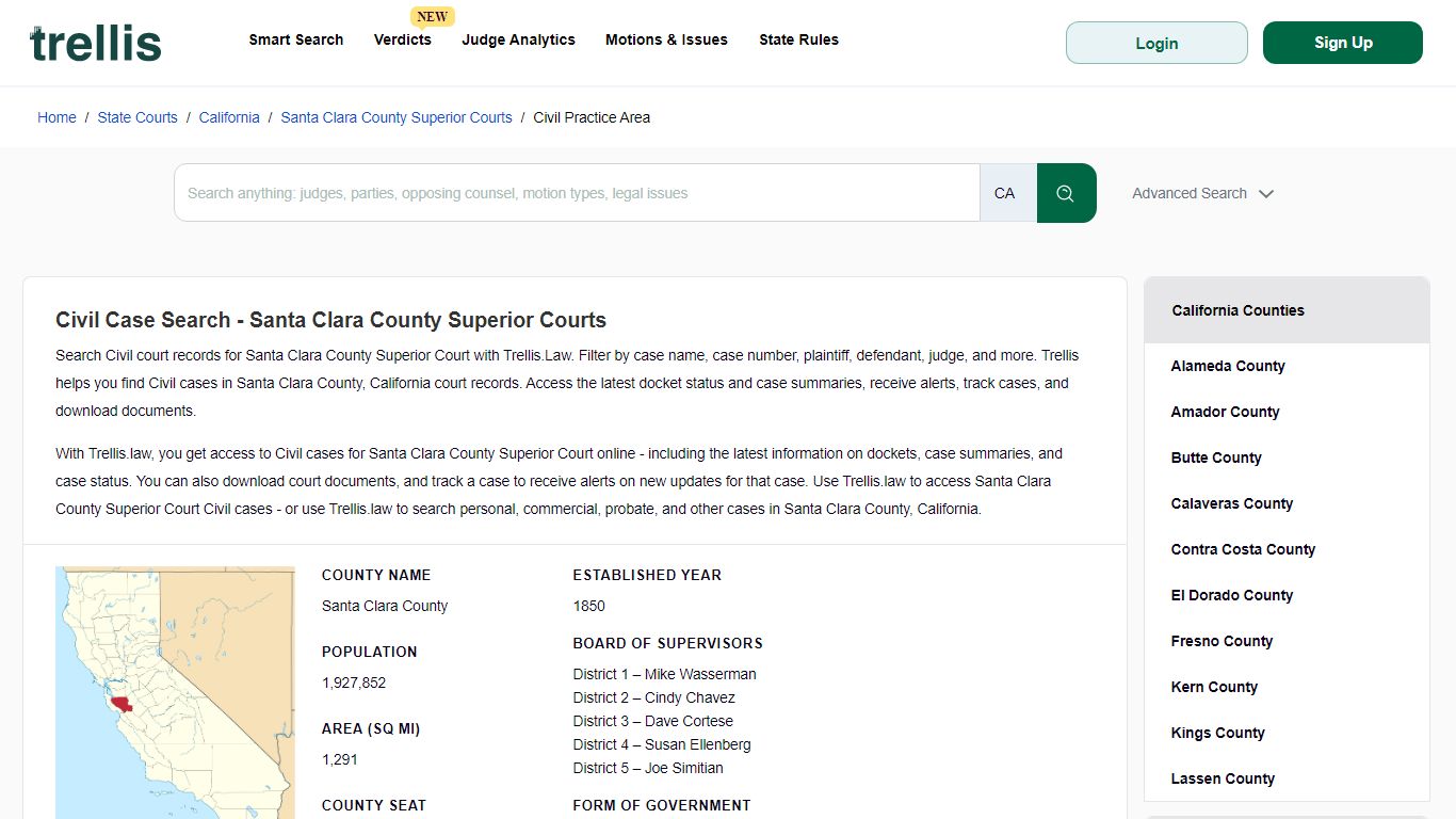 Civil Case Search - Santa Clara County Superior Courts